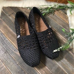 TOMS Women's Black Woven Shoes